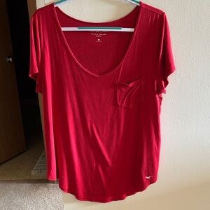 Hollister Red Short Sleeve Tee